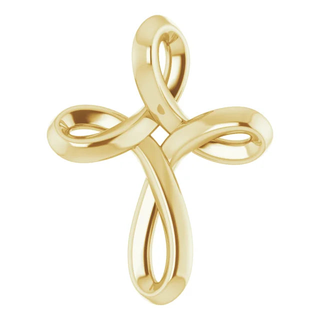 14K Yellow Gold mm Youth Cross Pendant