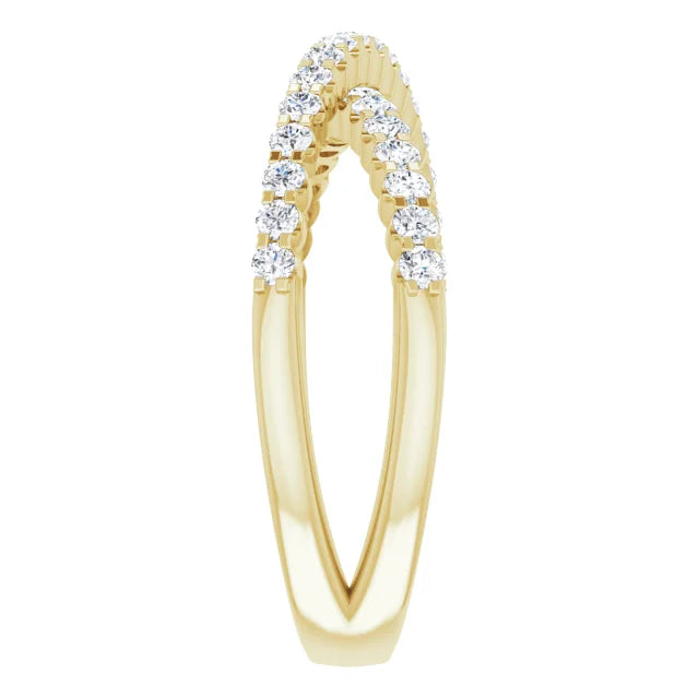 14K Yellow Gold 1/2 CTW Natural Diamond Criss-Cross Ring
