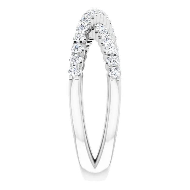 14K White Gold 1/2 CTW Natural Diamond Criss-Cross Ring