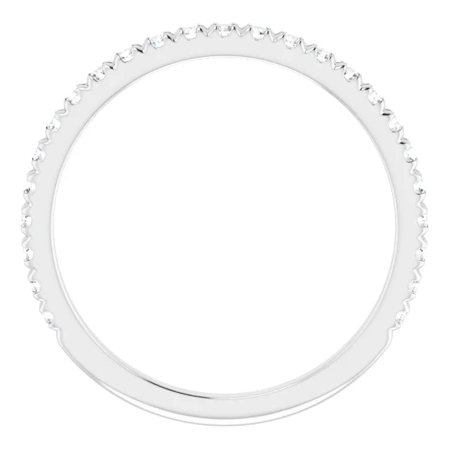 14K White Gold 1/3 CTW Natural Diamond Matching Band