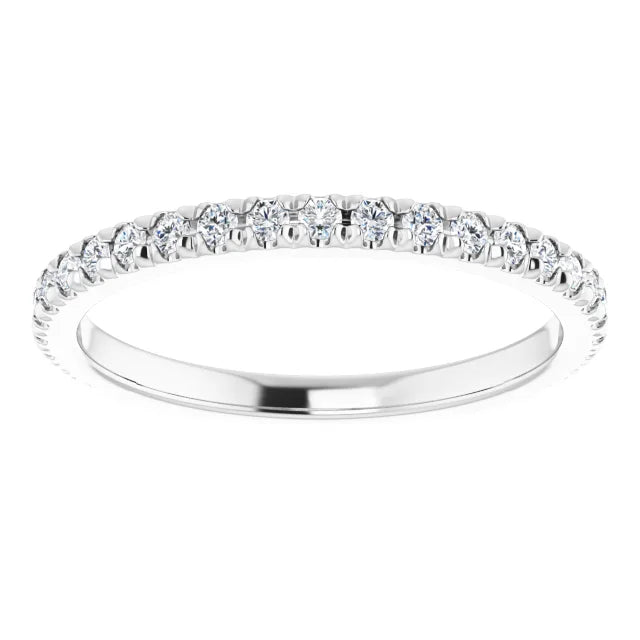 14K White Gold 1/3 CTW Natural Diamond Matching Band