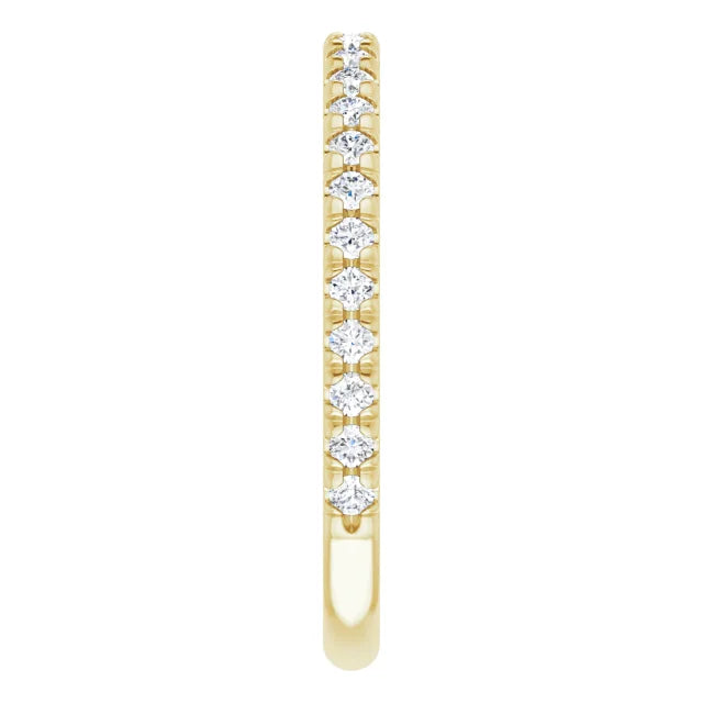 14K Yellow Gold 1/3 CTW Natural Diamond Matching Band