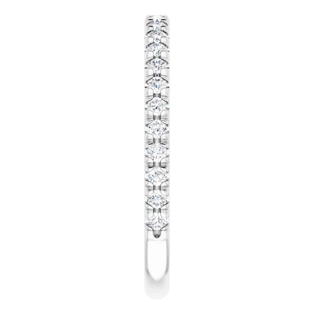 14K White Gold 1/3 CTW Natural Diamond Matching Band