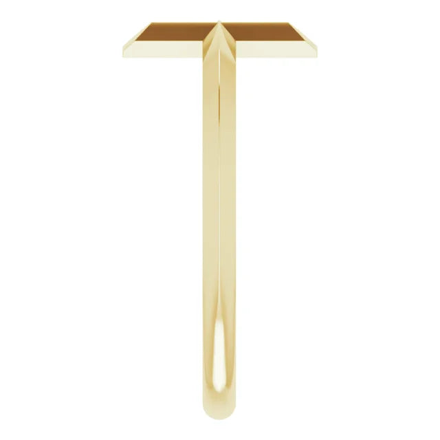 14K Yellow Gold Negative Space Cross Ring