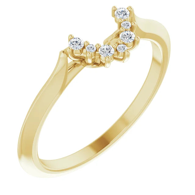 14K Yellow Gold .07 CTW Natural Diamond Matching Band