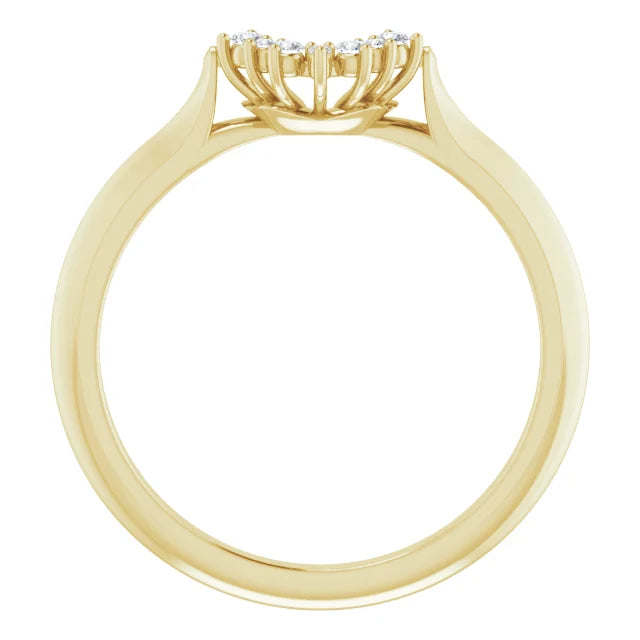 14K Yellow Gold .07 CTW Natural Diamond Matching Band