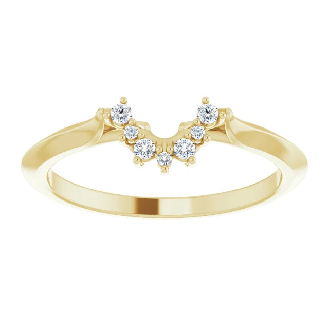 14K Yellow Gold .07 CTW Natural Diamond Matching Band
