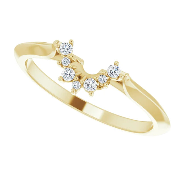 14K Yellow Gold .07 CTW Natural Diamond Matching Band