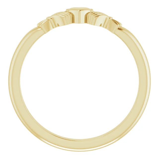 14K Yellow Gold Claddagh Ring