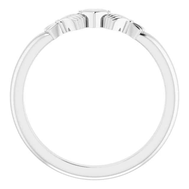 14K White Gold Claddagh Ring