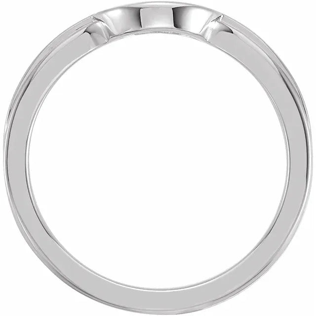 Sterling Silver 10x9 mm Oval Signet Ring