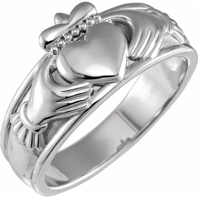 Sterling Silver Claddagh Band