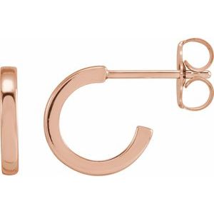 14K Rose Gold Hoop Earrings