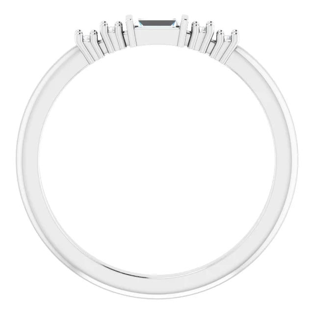 14K White Gold 1/6 CTW Natural Diamond Matching Band