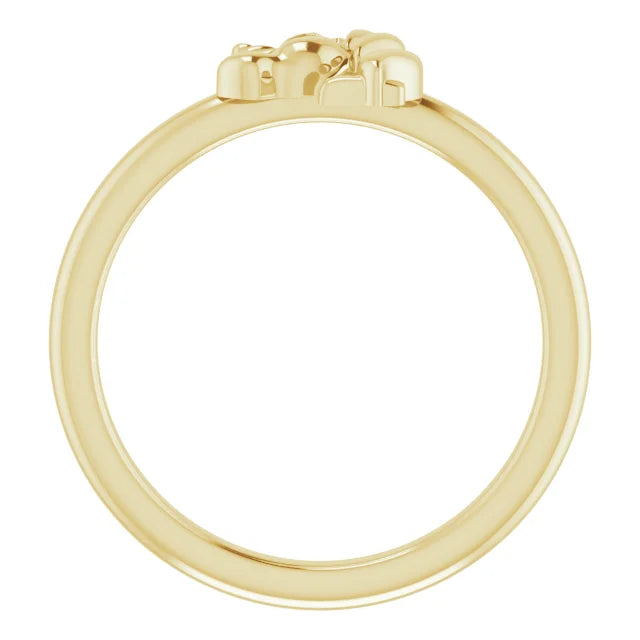 14K Yellow Gold Youth Unicorn Ring