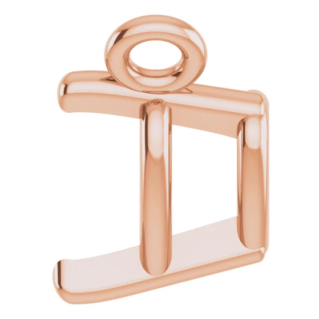 14K Rose Gold Heart 3-Prong Solitaire Necklace Center