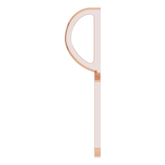 14K Rose Gold Engravable Dog Tag Charm/Pendant