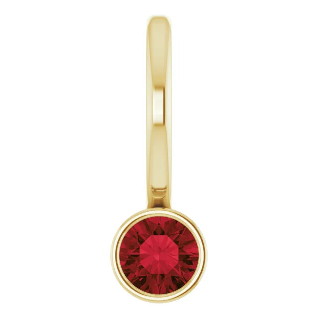14K Yellow Gold Natural Mozambique Garnet Pendant/Charm