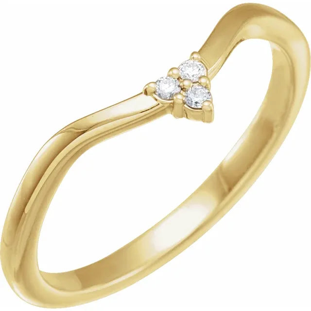 14K Yellow Gold .04 CTW Natural Diamond Matching Band