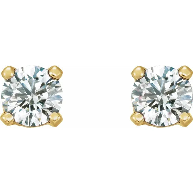 14K Yellow Gold 1/5 CTW Natural Diamond Earrings