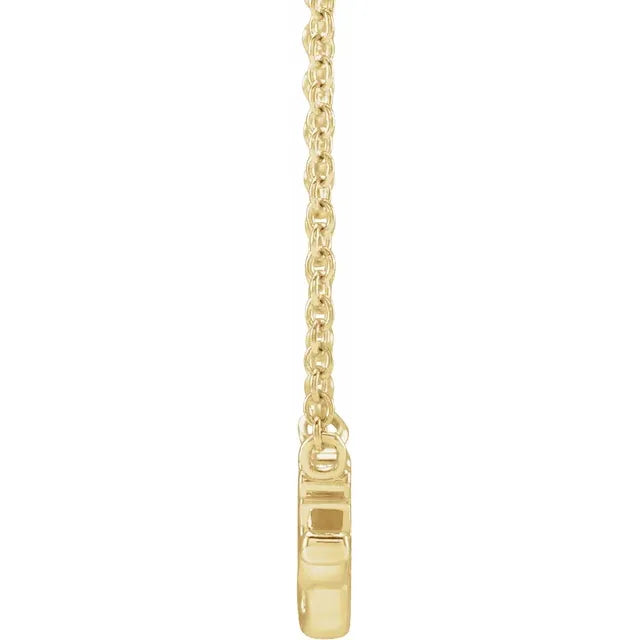 14K Yellow Gold Lowercase Script Gigi 18" Necklace