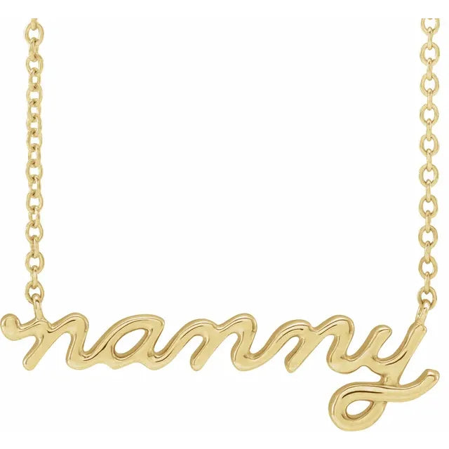 14K Yellow Gold Nanny 18" Necklace