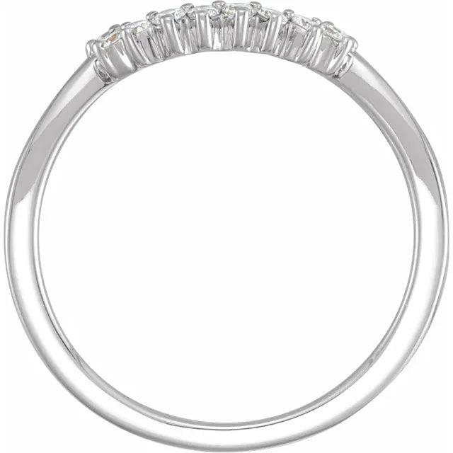 14K White Gold 1/6 CTW Natural Diamond Matching Band