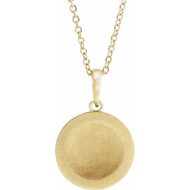 14K Yellow Gold Floral 16-18" Necklace