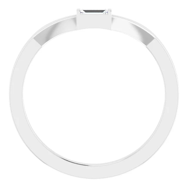 14K White Gold .05 CT Natural Diamond Matching Band