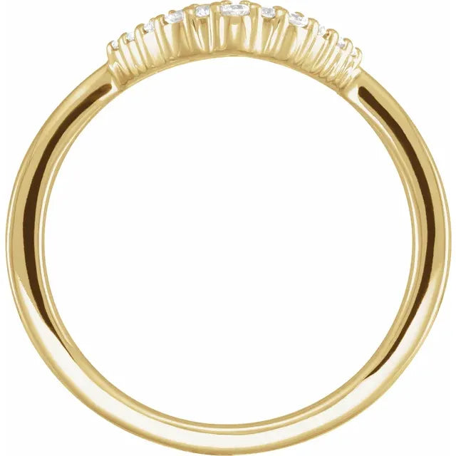 14K Yellow Gold 1/6 CTW Natural Diamond Matching Band