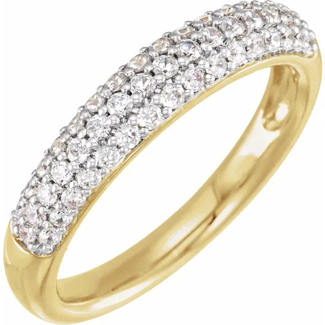 14K Yellow Gold 1/2 CTW Lab-Grown Diamond Ring