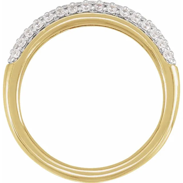 14K Yellow Gold 1/2 CTW Lab-Grown Diamond Ring