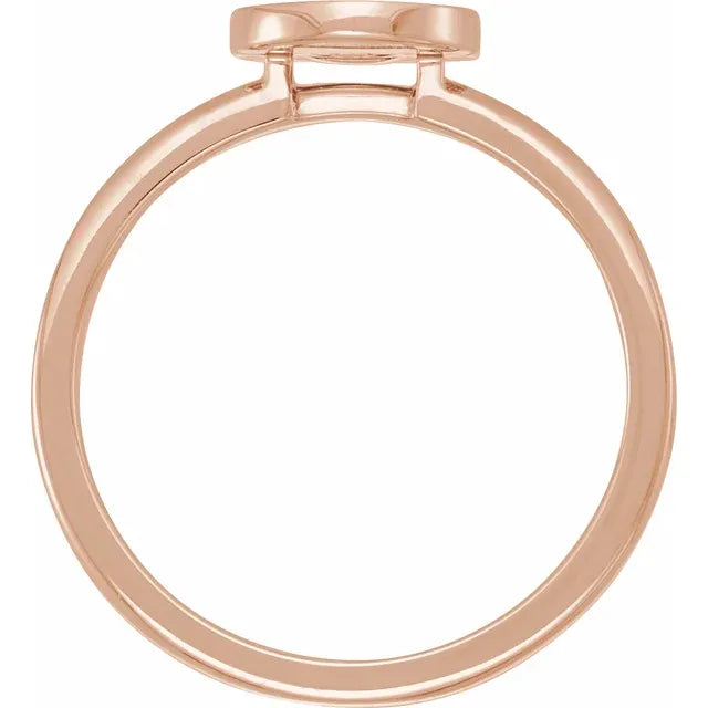 14K Rose Gold Jesus Ring