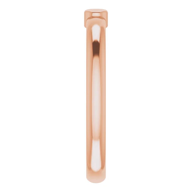 14K Rose Gold 2-Circle Engravable Family Ring