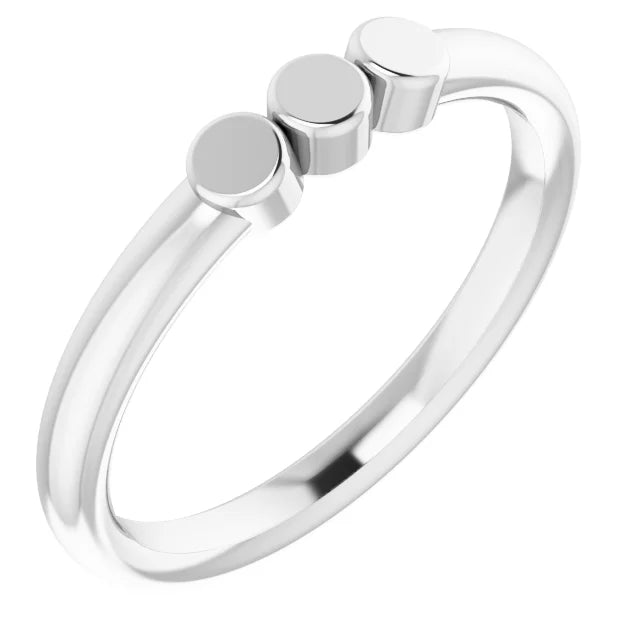 Sterling Silver 3-Circle Engravable Family Ring