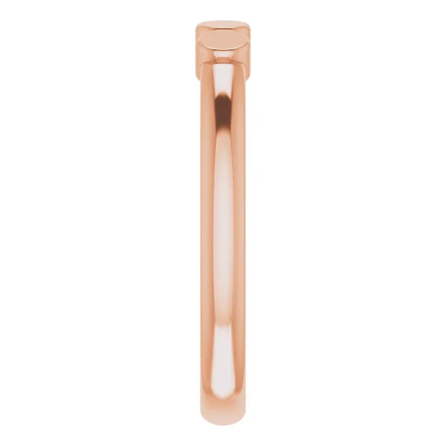 14K Rose Gold 4-Circle Engravable Family Ring