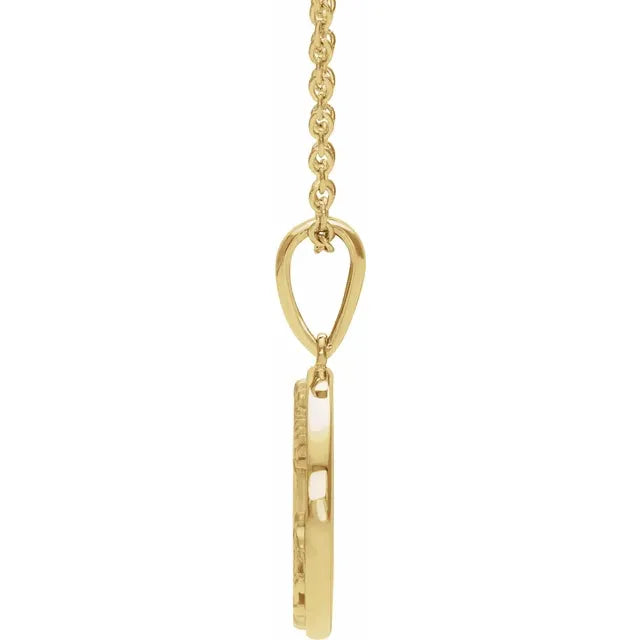 14K Yellow Gold Floral 16-18" Necklace