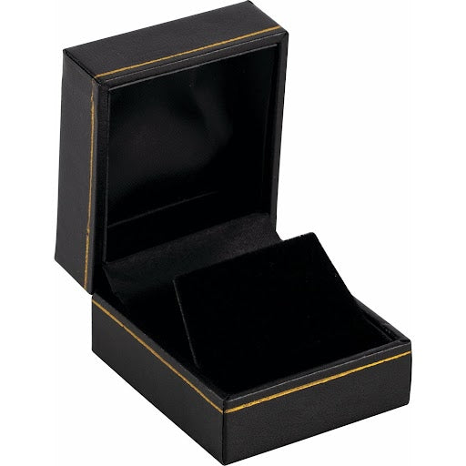 14K White Gold Natural Black Onyx Pendant