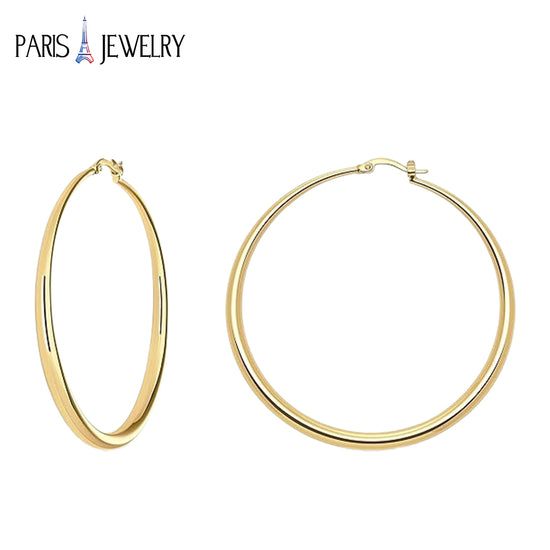 Yellow Gold Plated Hoop Hinged Earrings