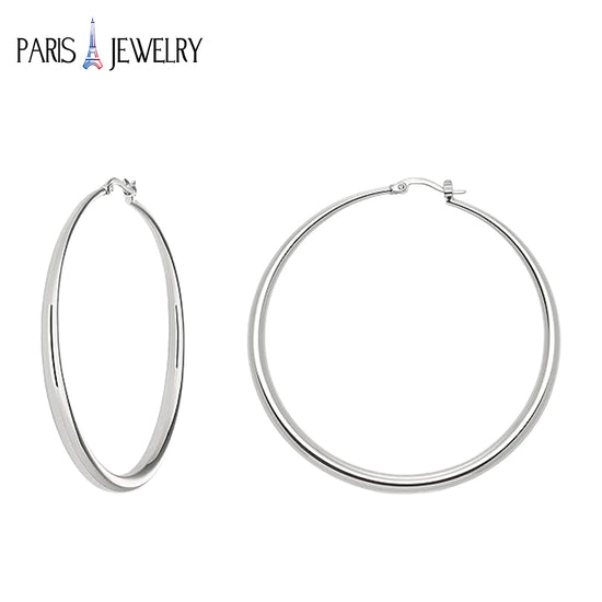 White Gold Plated Hoop Earrings
