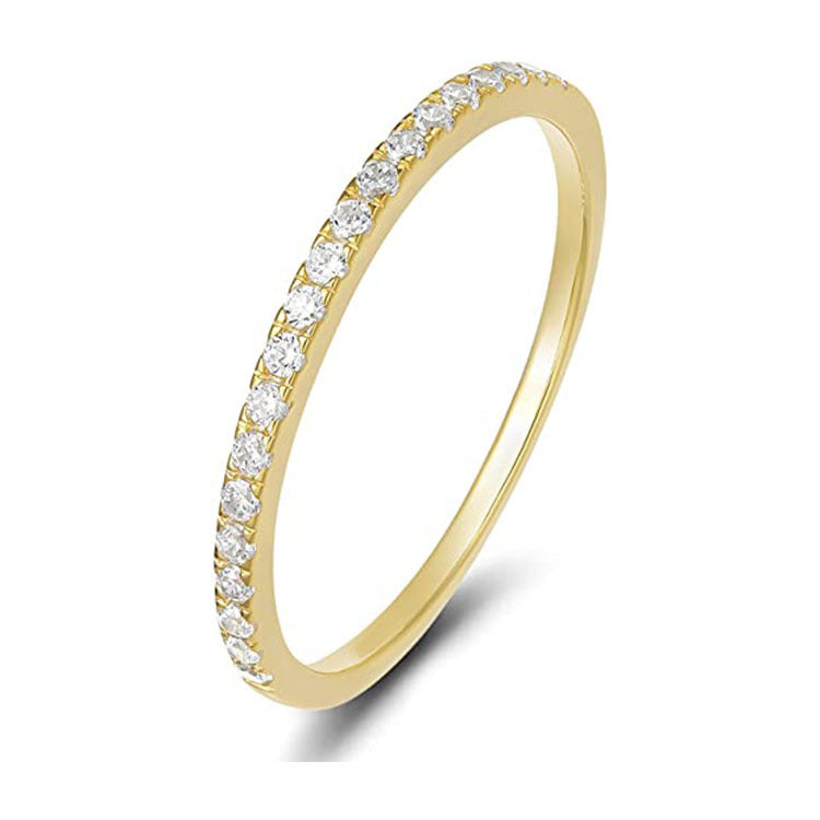 Created White Diamond Thin Eternity Band