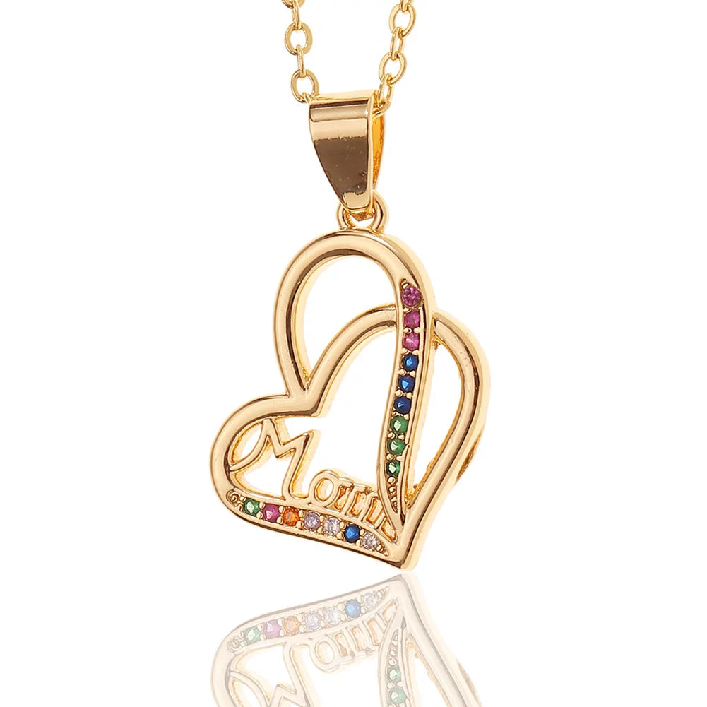 Paris Jewelry 18K Yellow Gold 3Ct Moto Pendant For Women Plated