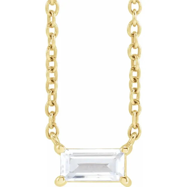 14K Yellow Gold 1/3 CT Lab-Grown Diamond 16-18" Necklace