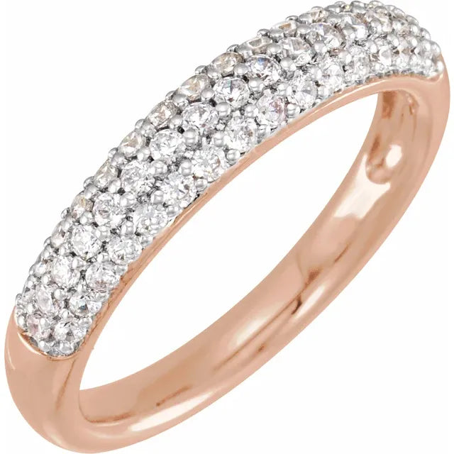 14K Rose Gold 1/2 CTW Lab-Grown Diamond Ring
