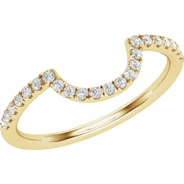 14K Yellow Gold 1/4 CTW Natural Diamond Matching Band