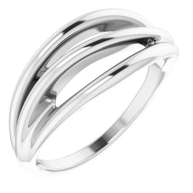 14K White Gold Negative Space Ring