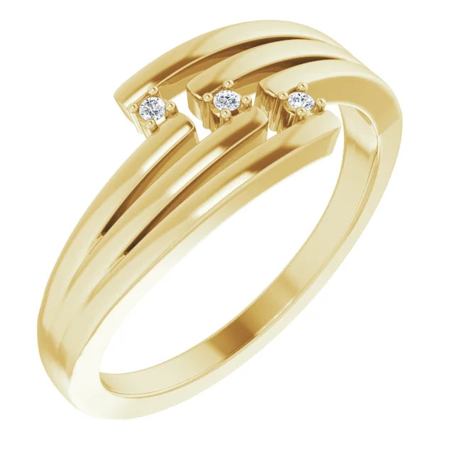 14K Yellow Gold .02 CTW Natural Diamond Ring