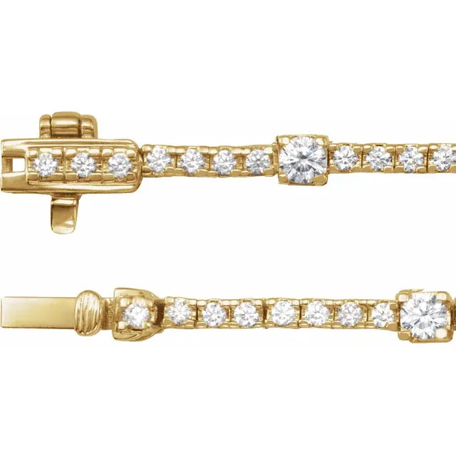 14K Yellow Gold 4 CTW Lab-Grown Diamond 16" Necklace