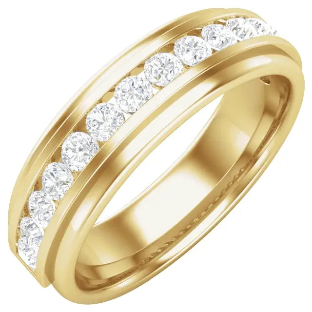 14K Yellow Gold 1/2 CTW Lab-Grown Diamond Channel Set Ring