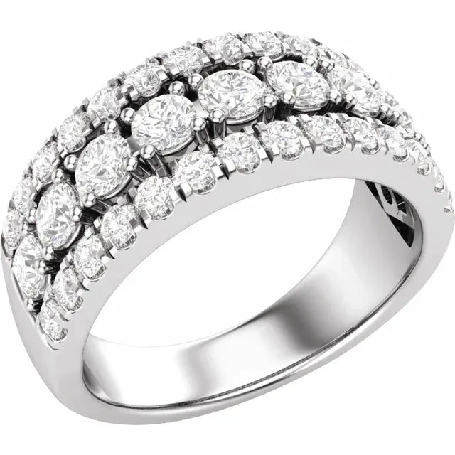 14K White Gold 1 1/2 CTW Lab-Grown Diamond Anniversary Band
